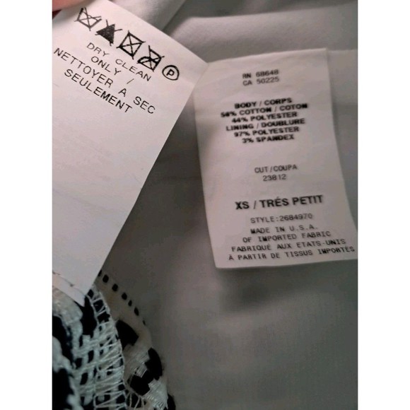 Blue Pearl Allen Schwartz Black Ivory Two Piece Dress Set Jacquard Size XS - Picture 12 of 12